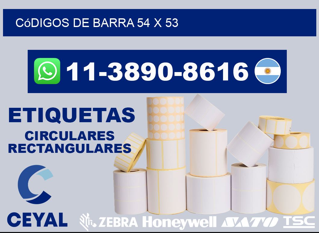 códigos de barra 54 x 53