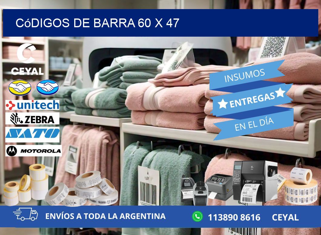 códigos de barra 60 x 47