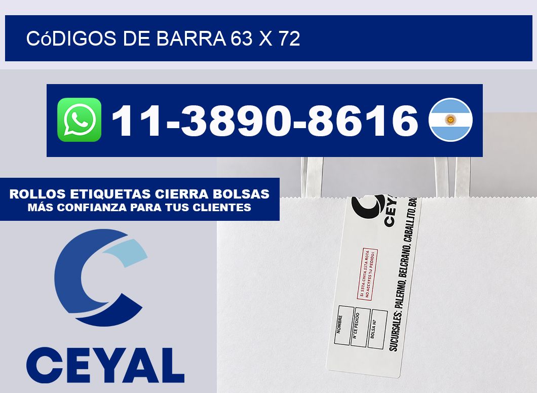 códigos de barra 63 x 72