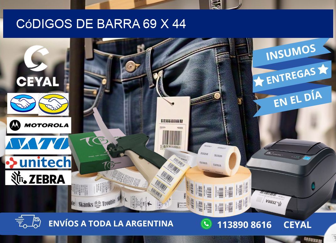 códigos de barra 69 x 44