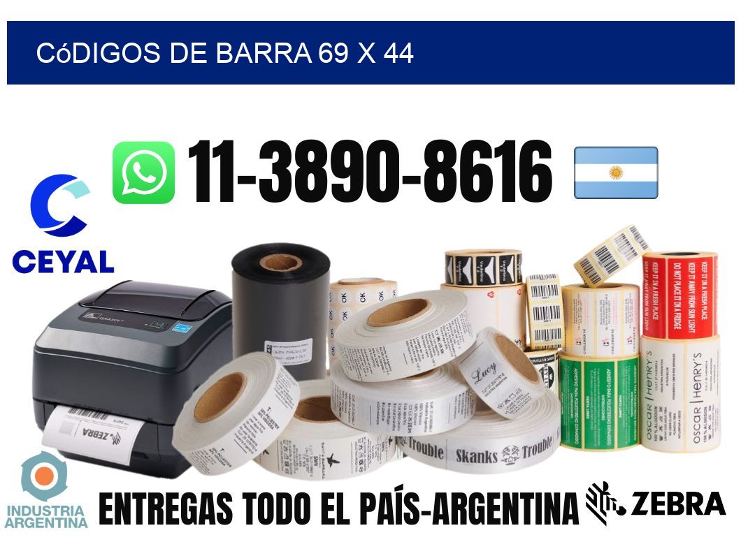 códigos de barra 69 x 44