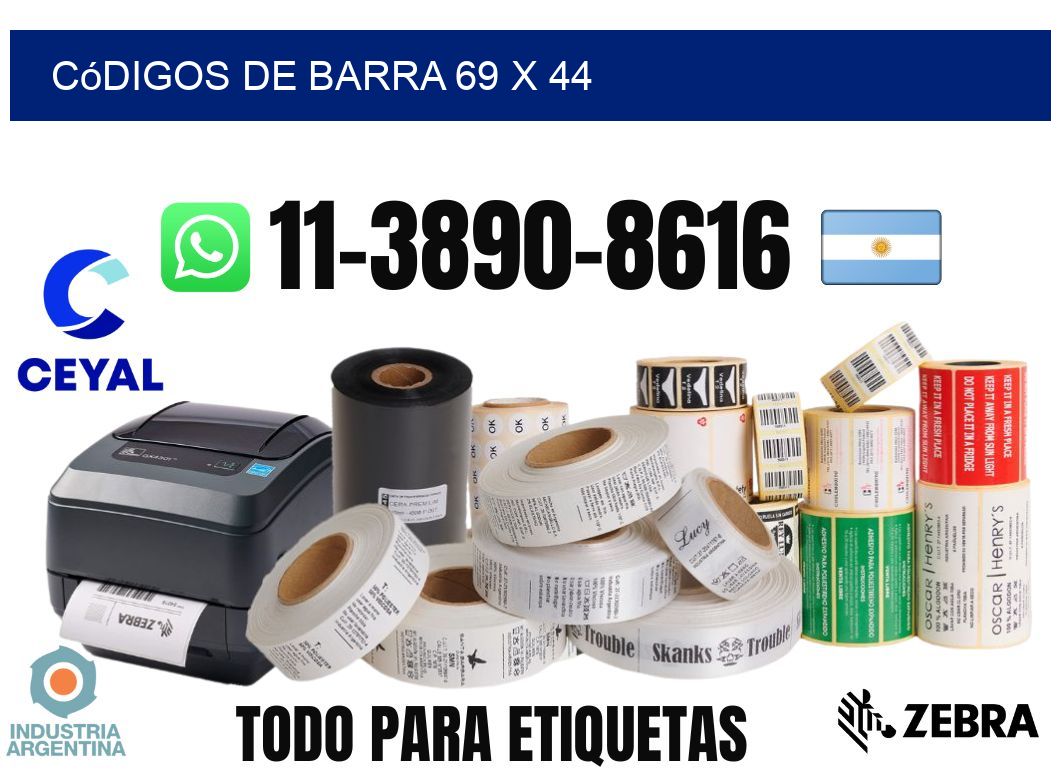 códigos de barra 69 x 44