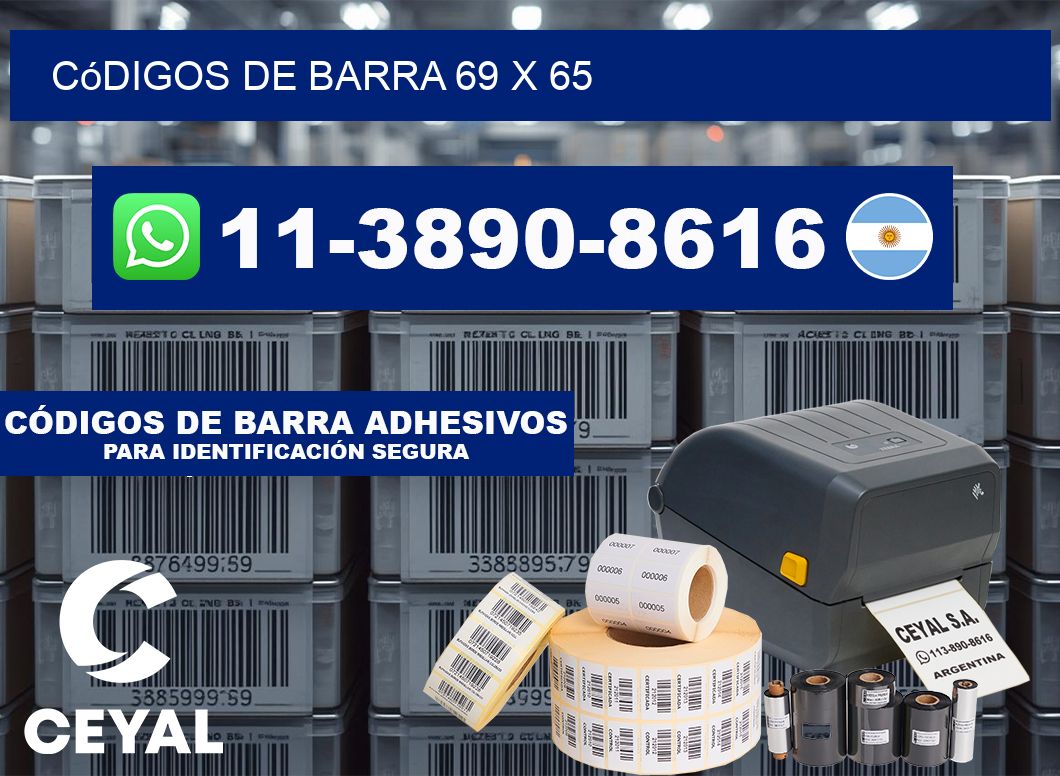 códigos de barra 69 x 65