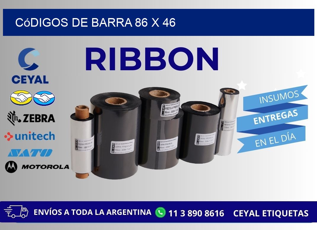 códigos de barra 86 x 46