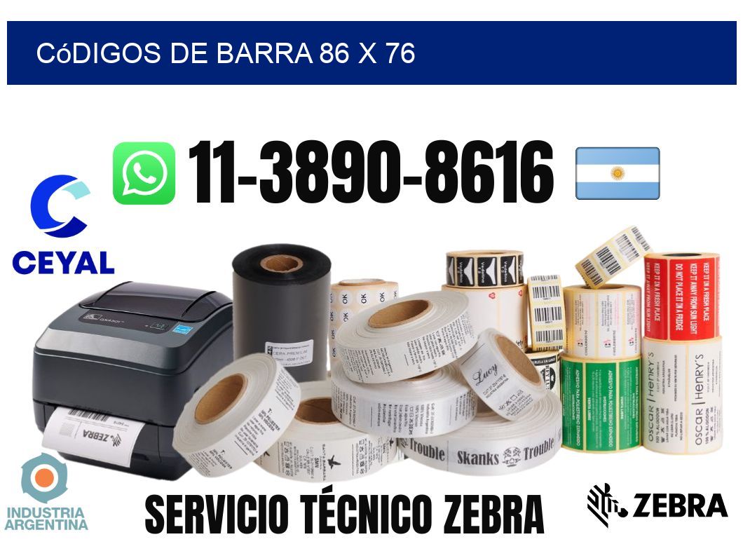 códigos de barra 86 x 76
