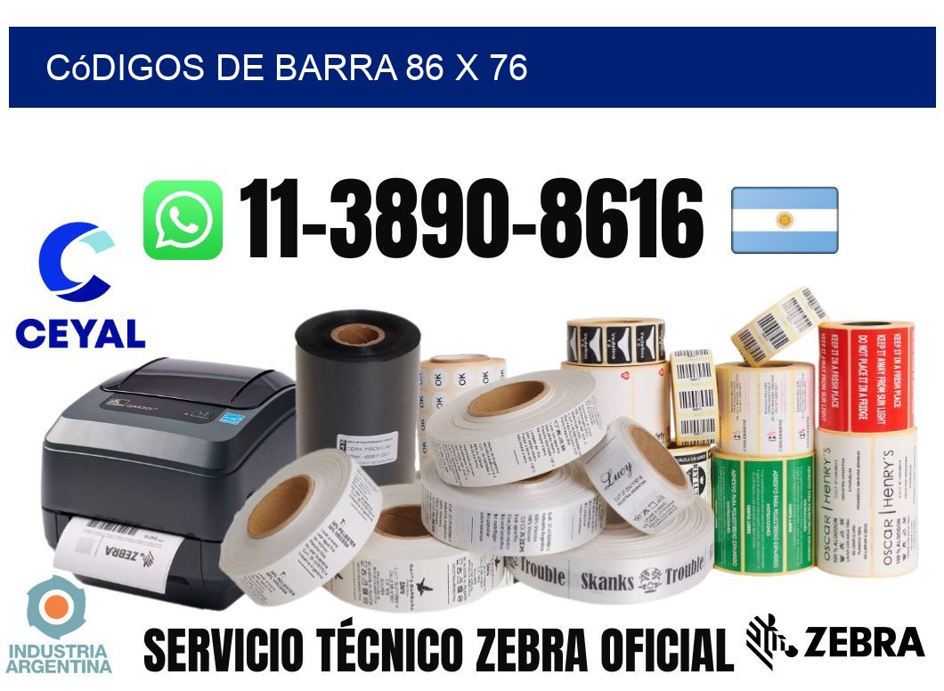 códigos de barra 86 x 76
