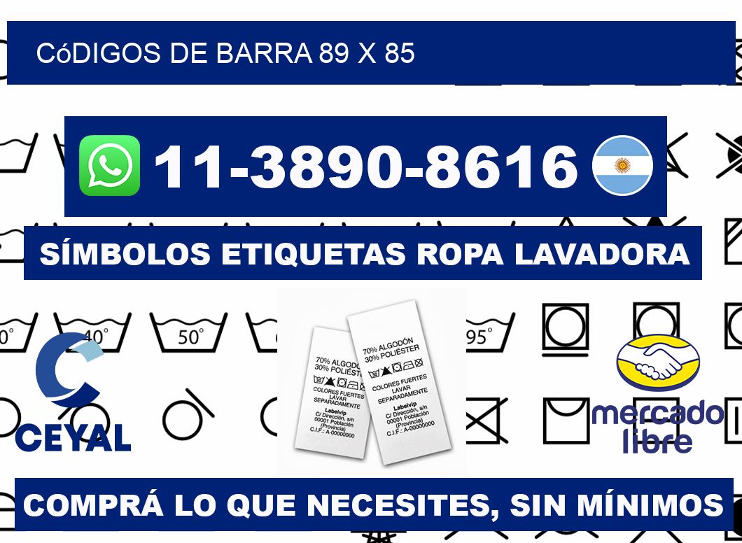 códigos de barra 89 x 85