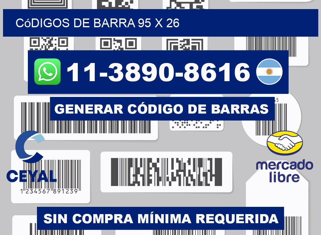 códigos de barra 95 x 26