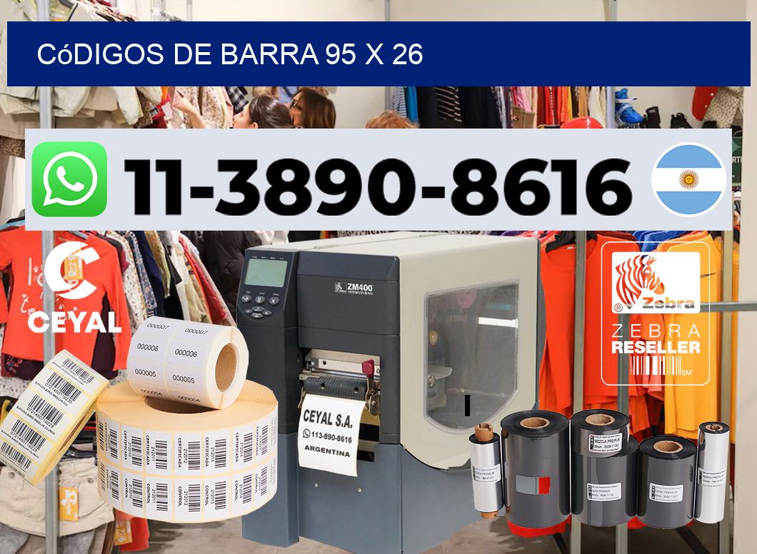 códigos de barra 95 x 26