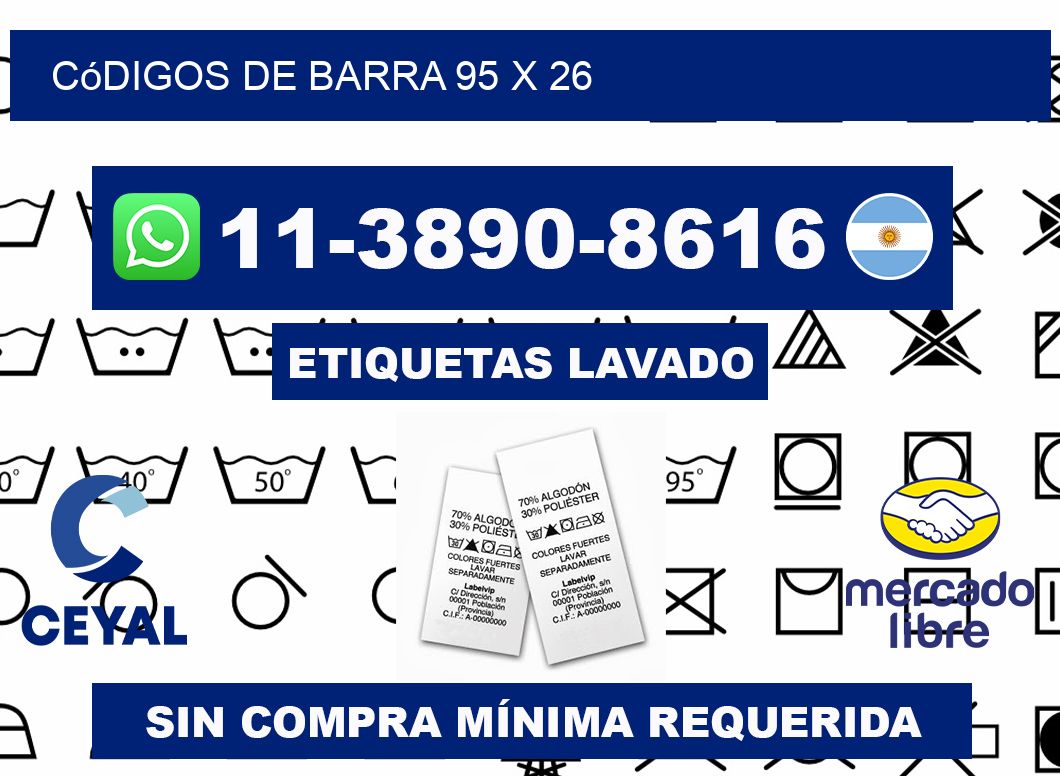 códigos de barra 95 x 26