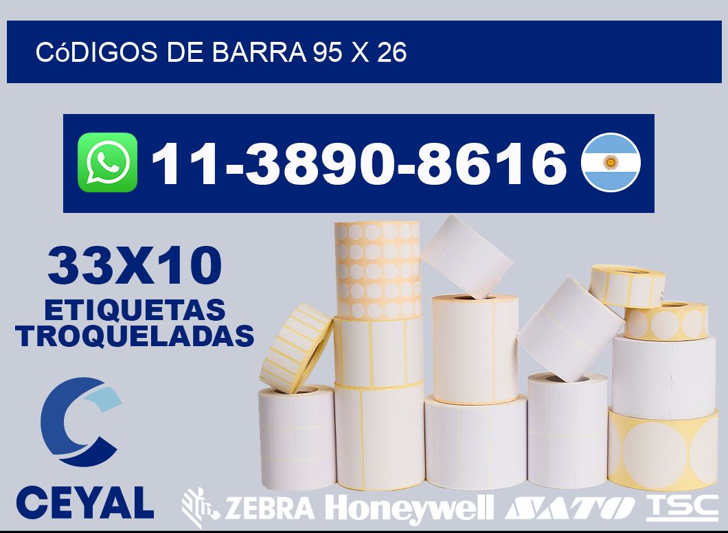 códigos de barra 95 x 26