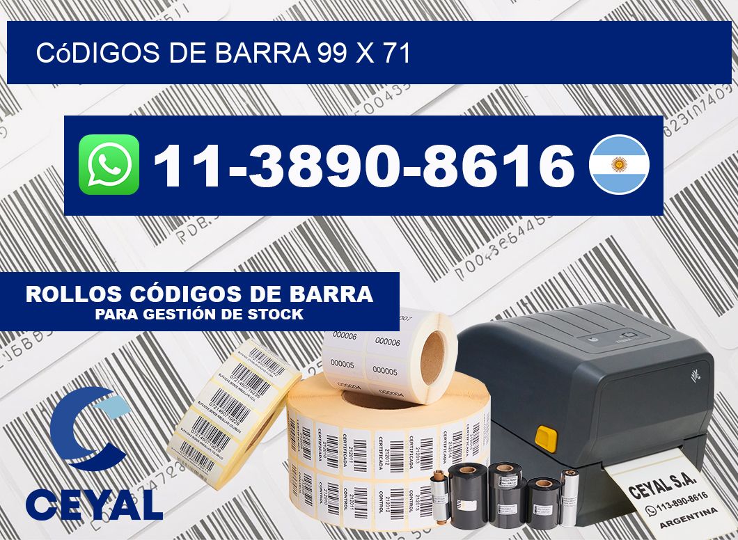códigos de barra 99 x 71