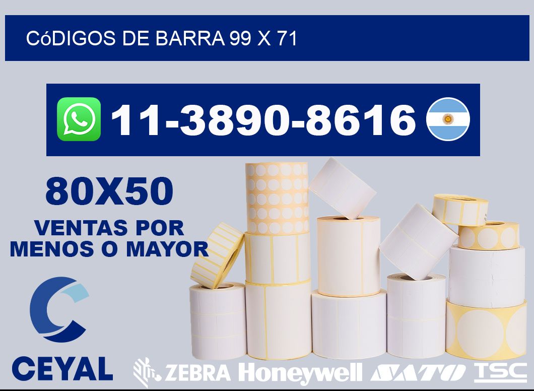 códigos de barra 99 x 71