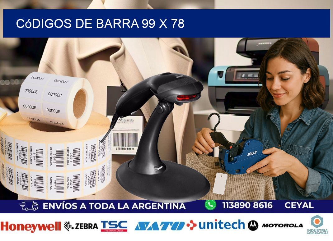 códigos de barra 99 x 78