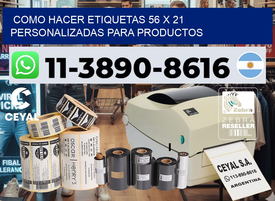 como hacer etiquetas 56 x 21 personalizadas para productos