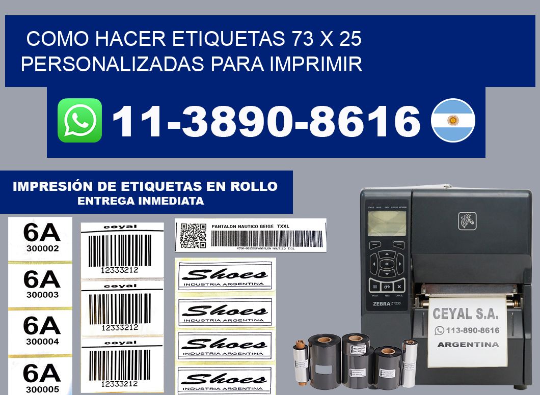 como hacer etiquetas 73 x 25 personalizadas para imprimir