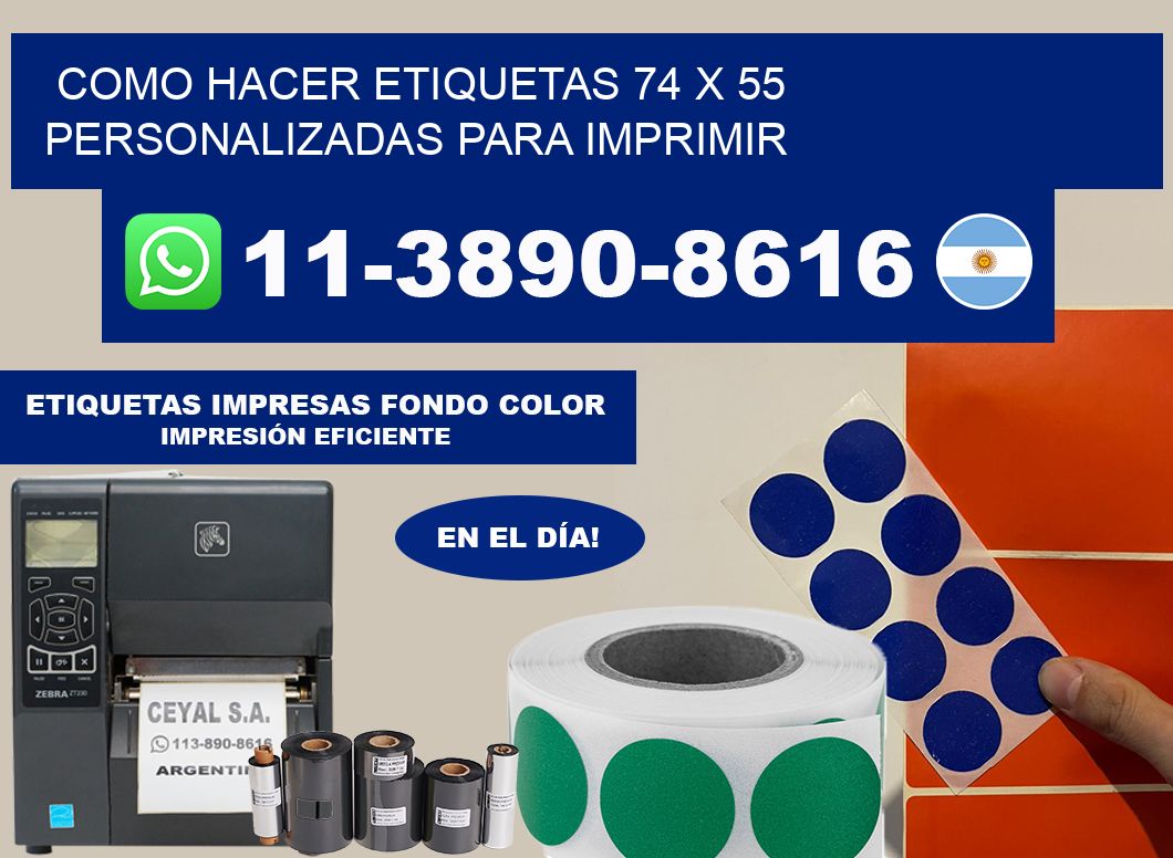 como hacer etiquetas 74 x 55 personalizadas para imprimir