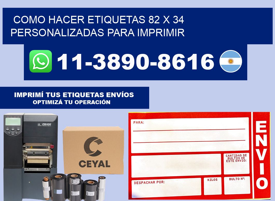 como hacer etiquetas 82 x 34 personalizadas para imprimir