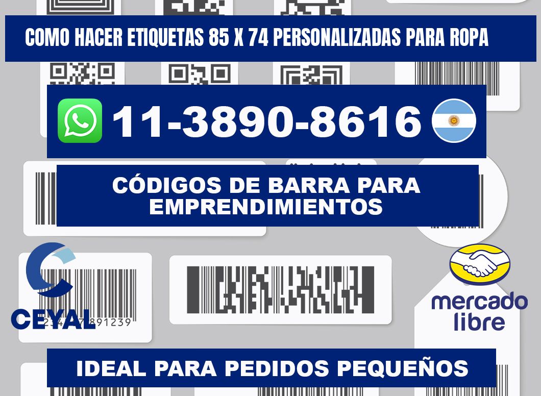 como hacer etiquetas 85 x 74 personalizadas para ropa