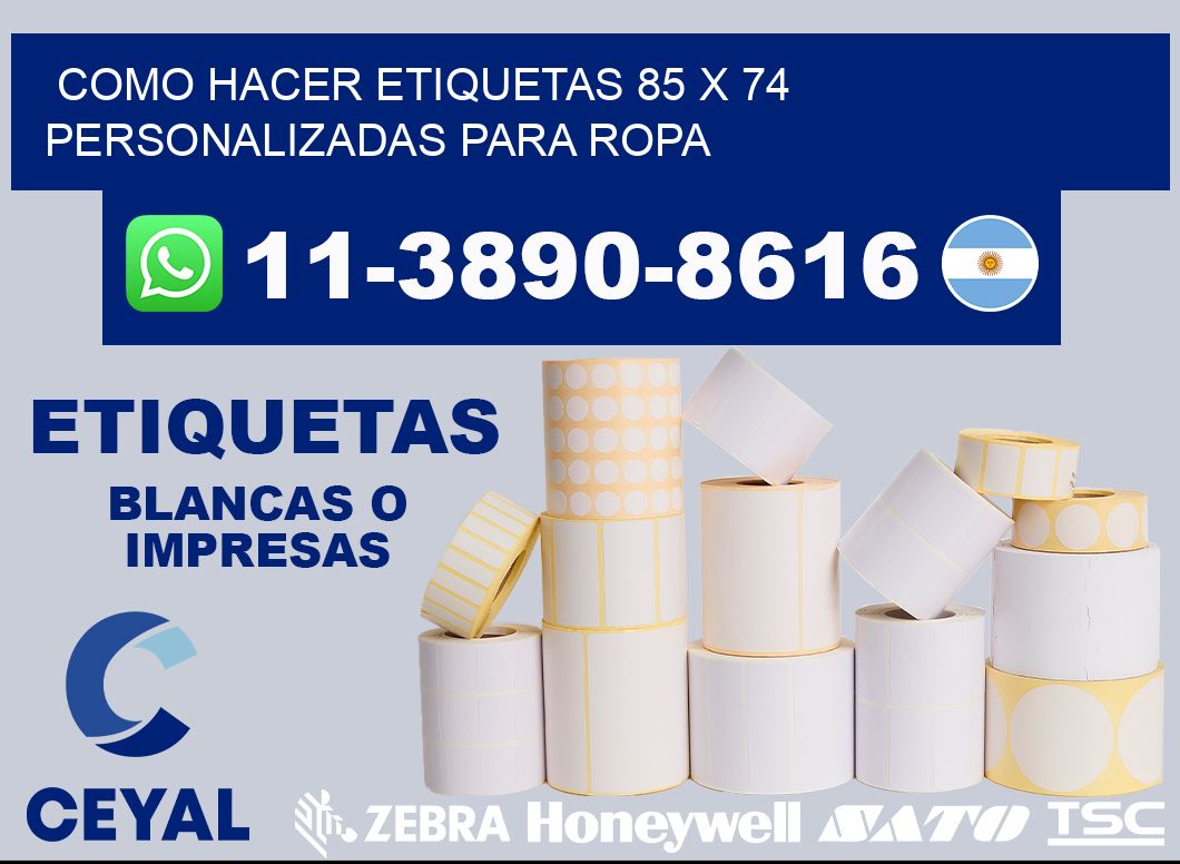 como hacer etiquetas 85 x 74 personalizadas para ropa