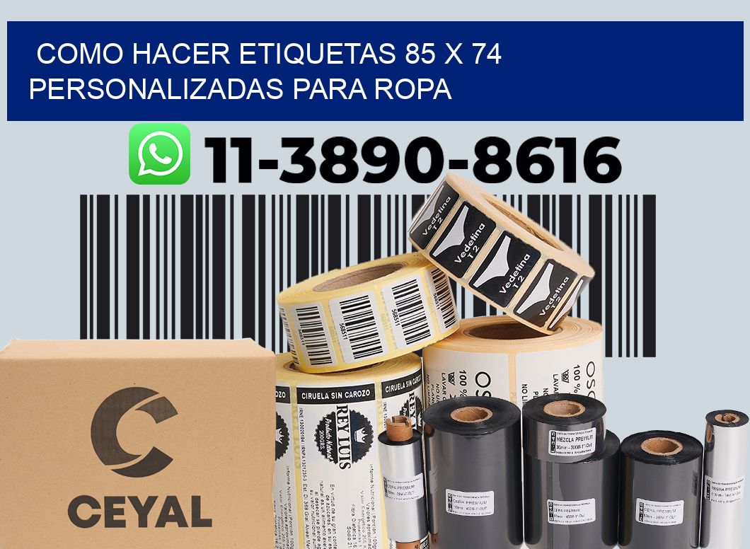 como hacer etiquetas 85 x 74 personalizadas para ropa