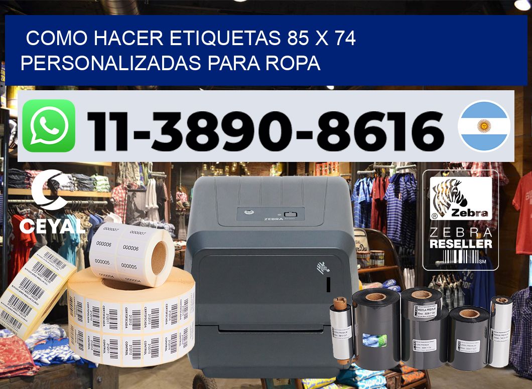 como hacer etiquetas 85 x 74 personalizadas para ropa