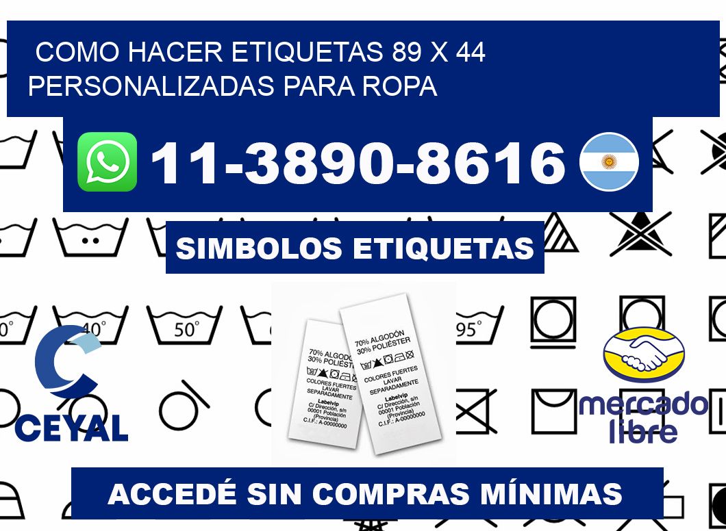 como hacer etiquetas 89 x 44 personalizadas para ropa