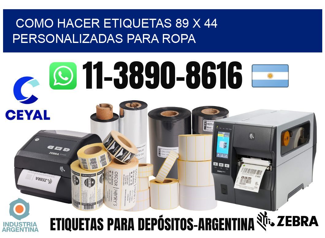 como hacer etiquetas 89 x 44 personalizadas para ropa