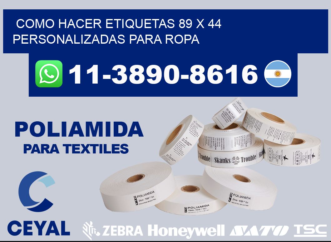 como hacer etiquetas 89 x 44 personalizadas para ropa