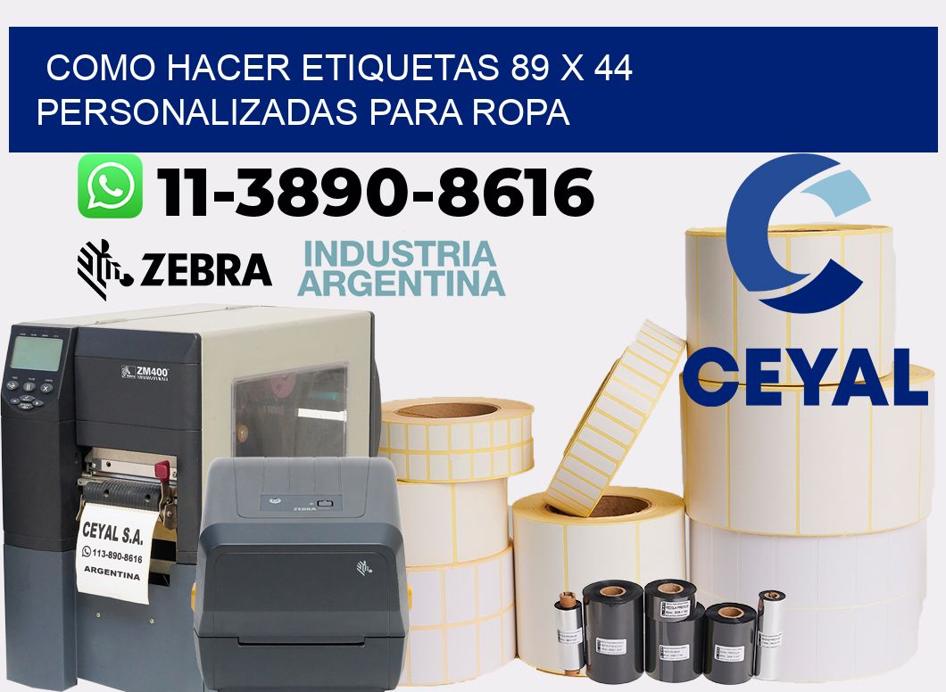 como hacer etiquetas 89 x 44 personalizadas para ropa