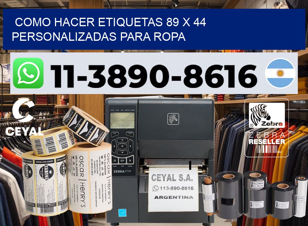 como hacer etiquetas 89 x 44 personalizadas para ropa