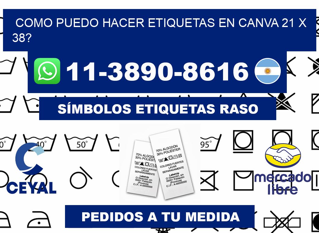 como puedo hacer etiquetas en canva 21 x 38?