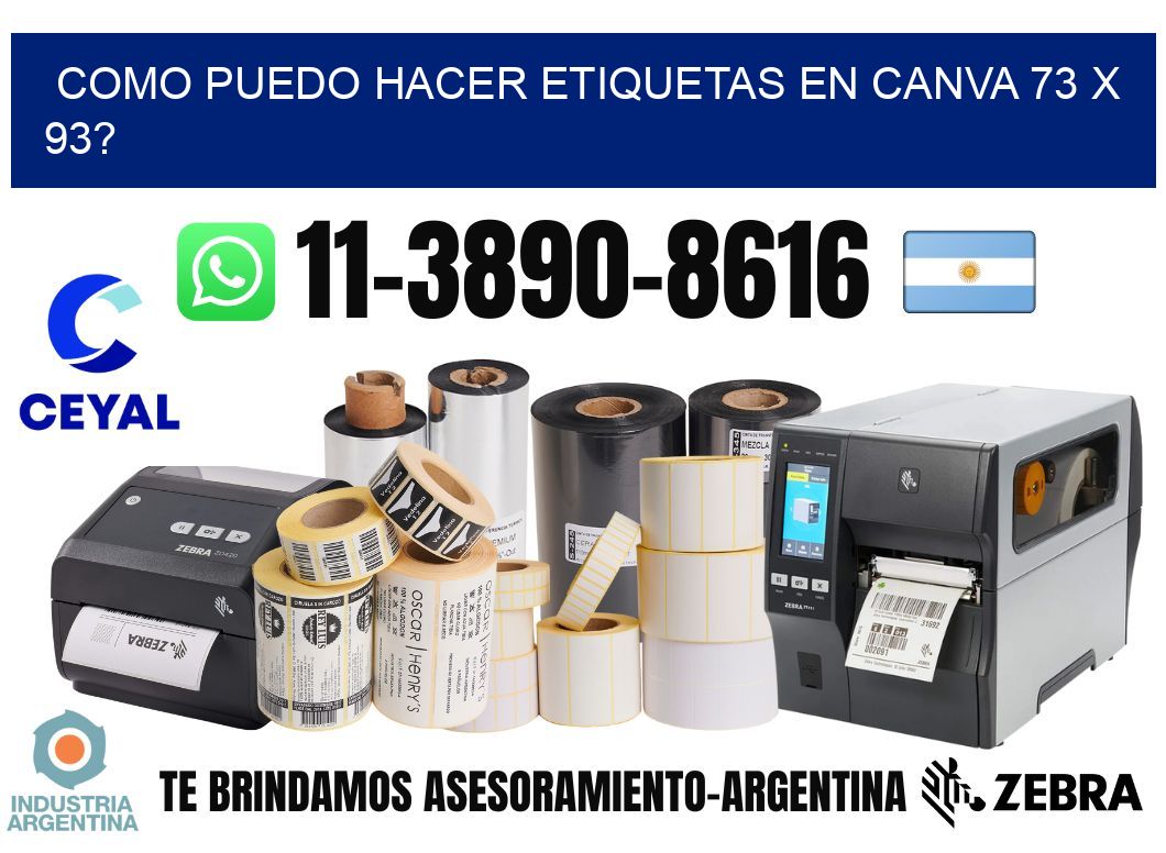 como puedo hacer etiquetas en canva 73 x 93?