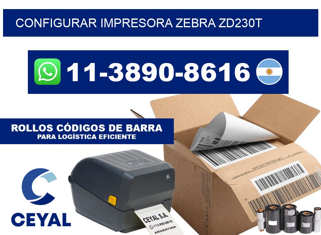 configurar impresora Zebra ZD230T