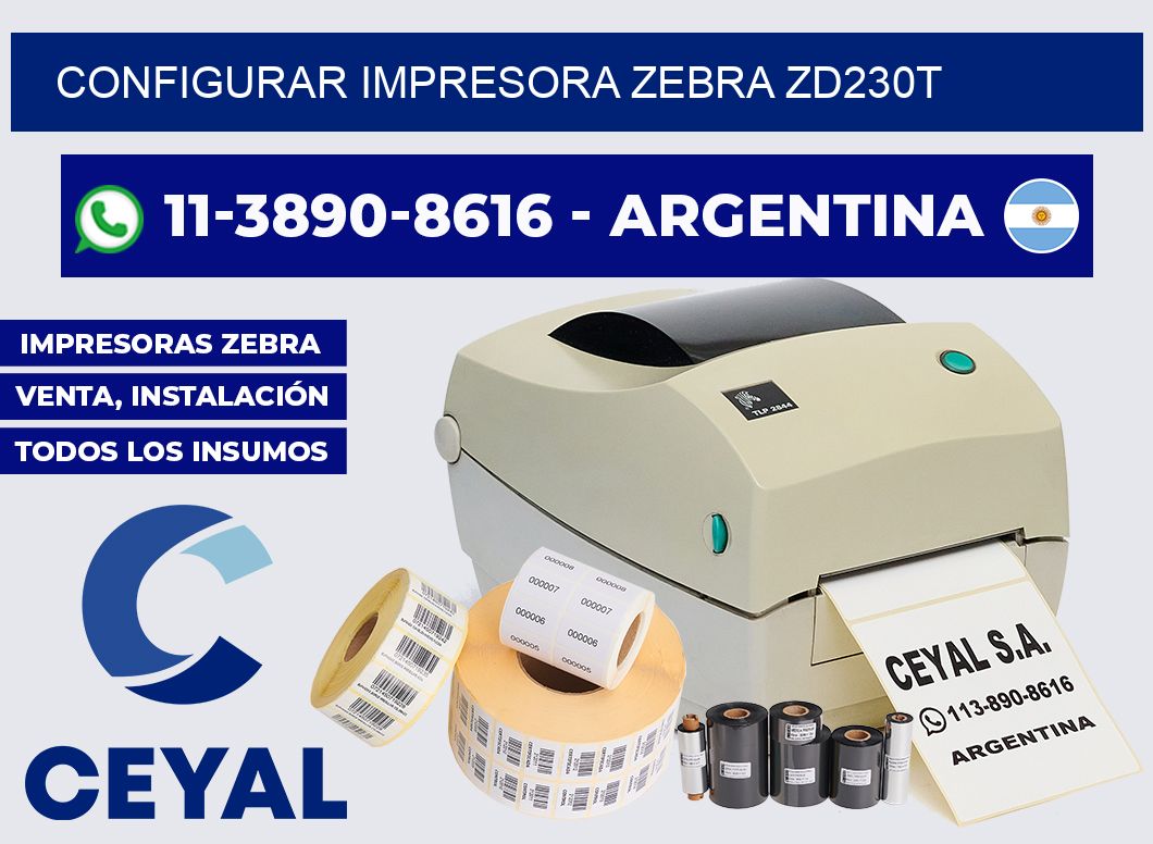 configurar impresora Zebra ZD230T