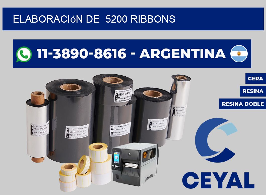 elaboración de  5200 ribbons