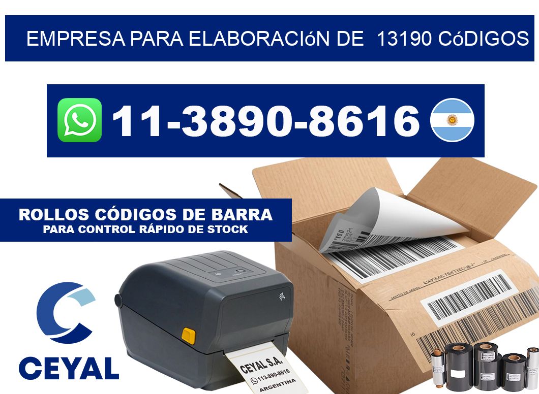 empresa para elaboración de  13190 códigos