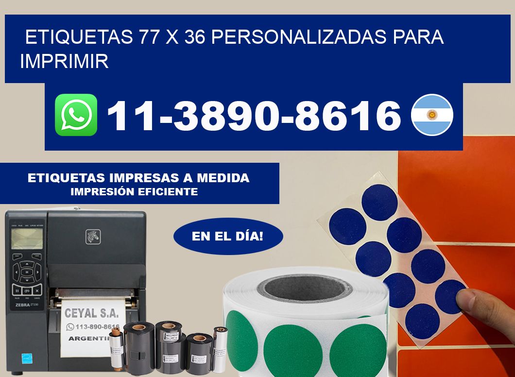 etiquetas 77 x 36 personalizadas para imprimir