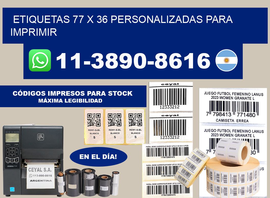 etiquetas 77 x 36 personalizadas para imprimir