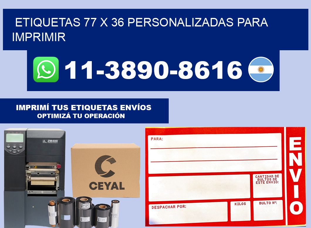 etiquetas 77 x 36 personalizadas para imprimir