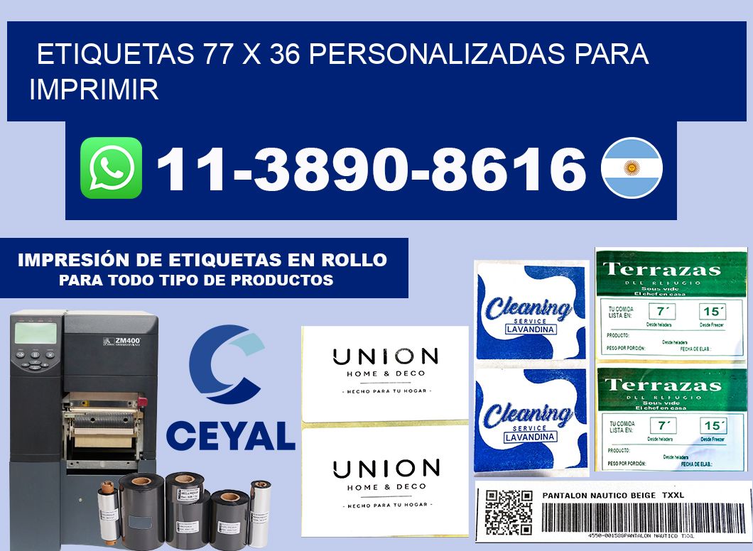 etiquetas 77 x 36 personalizadas para imprimir