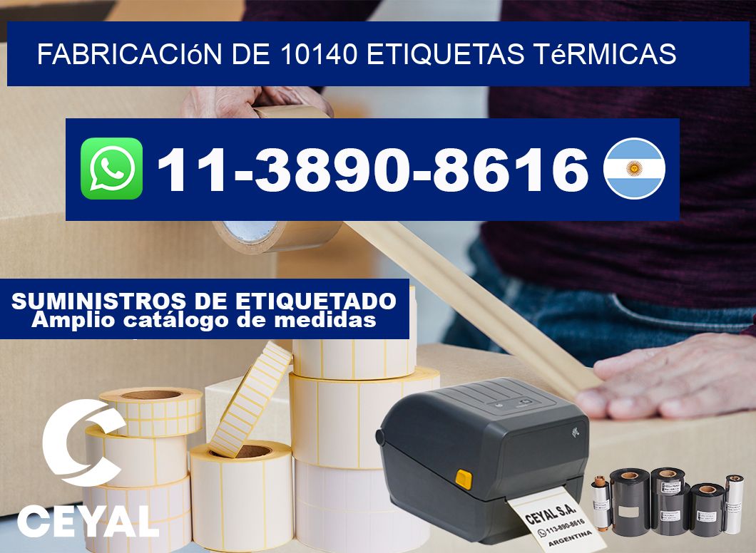 fabricación de 10140 etiquetas térmicas