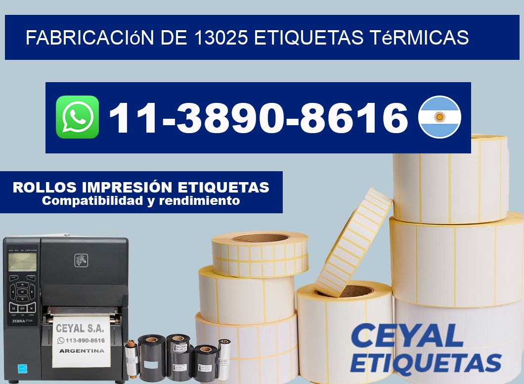 fabricación de 13025 etiquetas térmicas