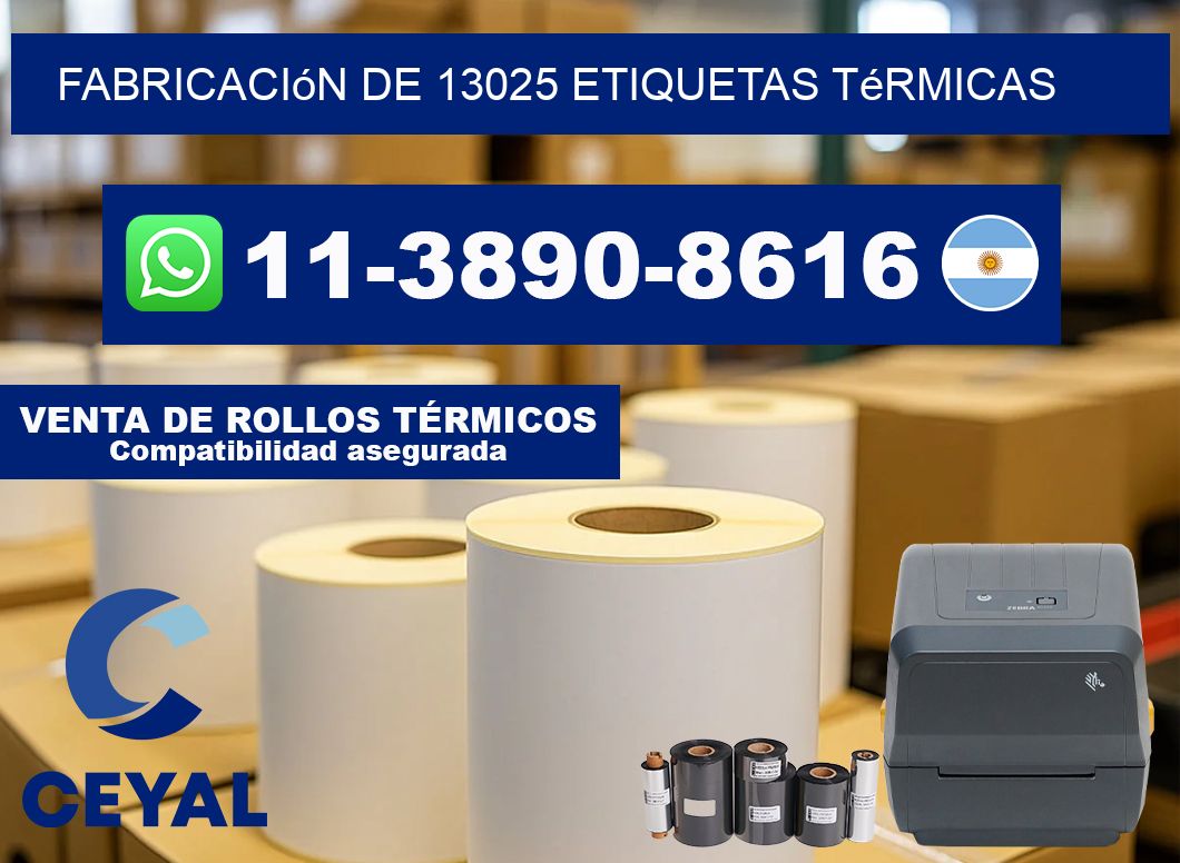 fabricación de 13025 etiquetas térmicas