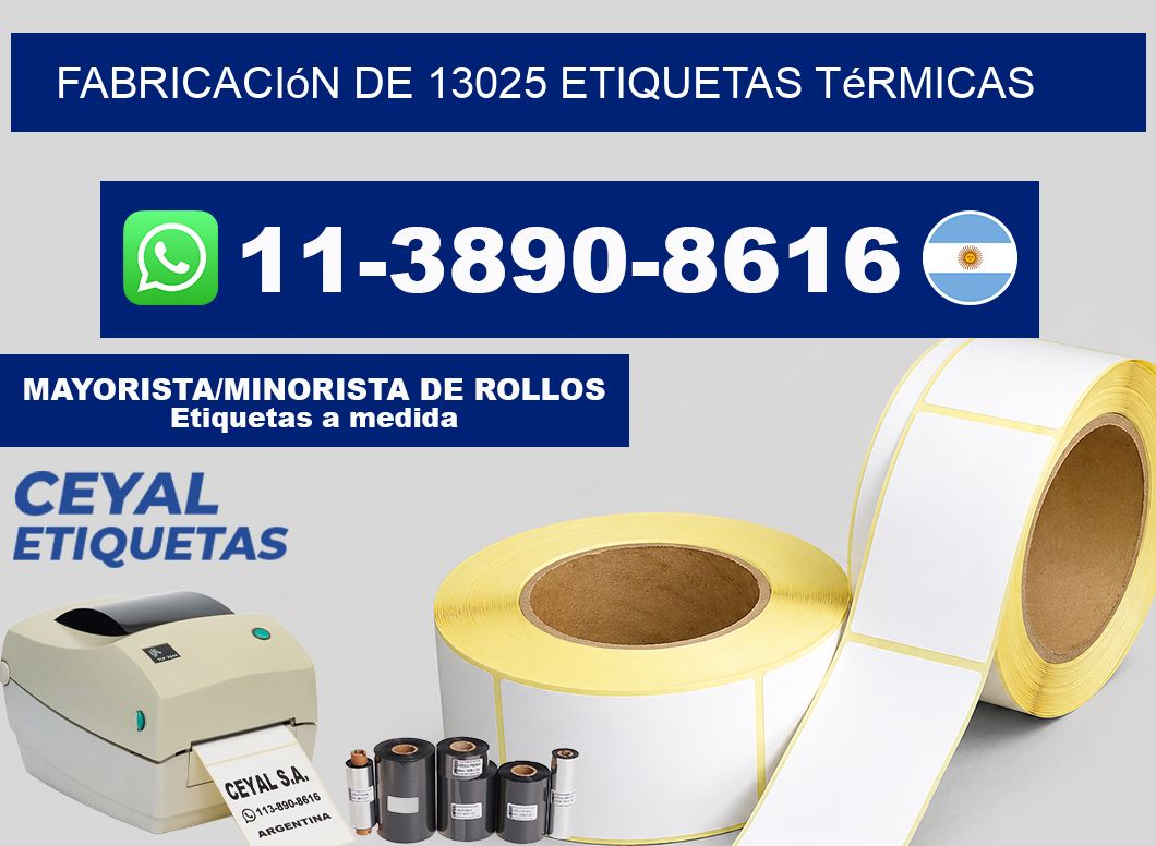 fabricación de 13025 etiquetas térmicas