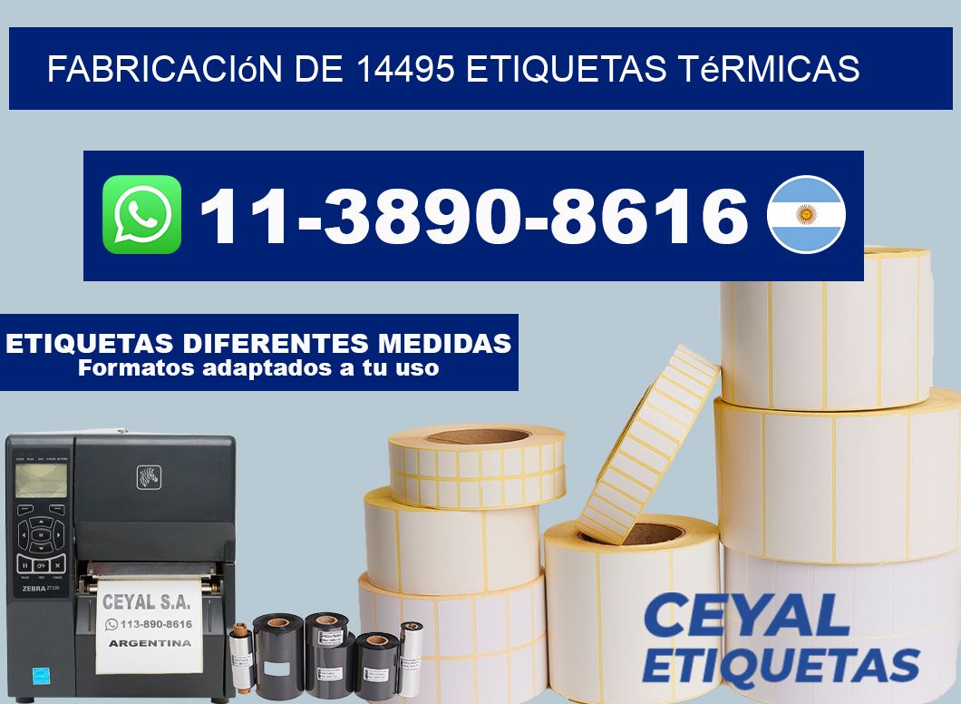 fabricación de 14495 etiquetas térmicas