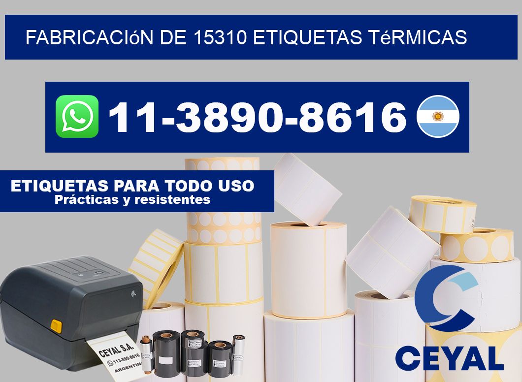 fabricación de 15310 etiquetas térmicas