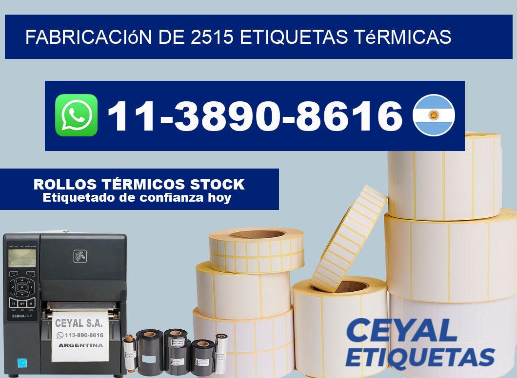 fabricación de 2515 etiquetas térmicas