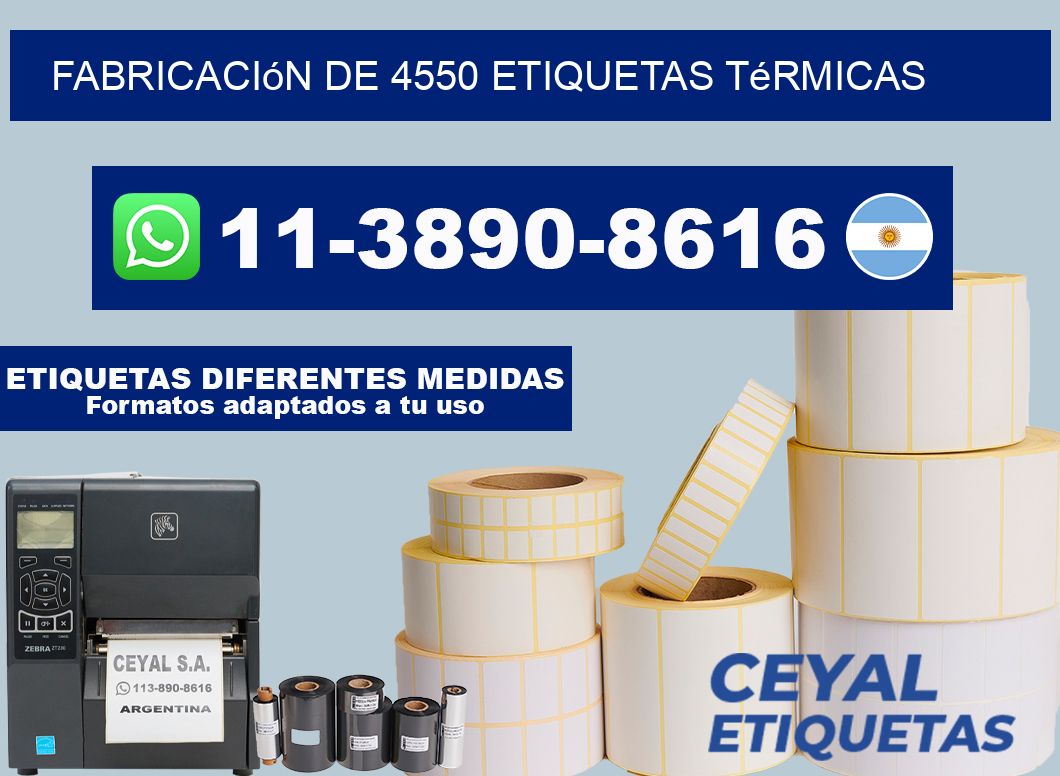 fabricación de 4550 etiquetas térmicas