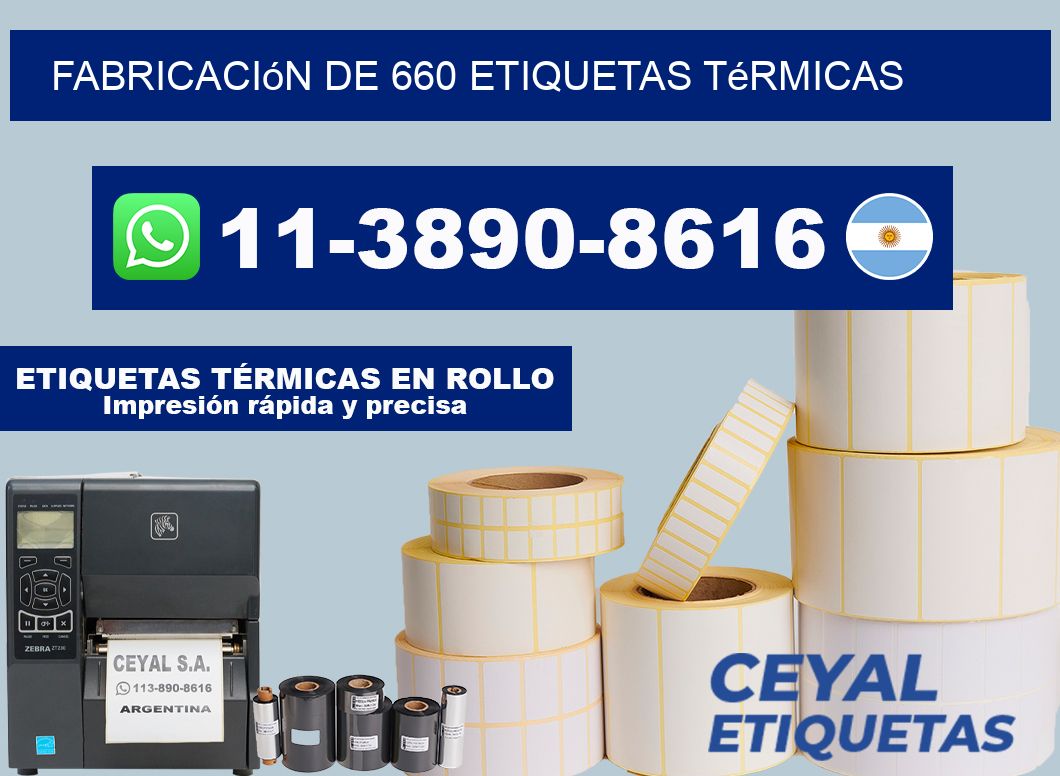 fabricación de 660 etiquetas térmicas